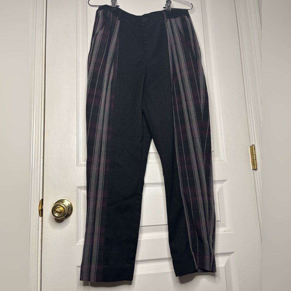 Disturbia Pants - Gambit Spliced Check Tapered Trousers
